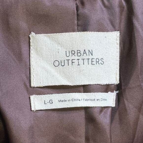 Urban Outfitters Vegan Leather Oversized Blazer Brown Large Business Casual - Picture 7 of 11